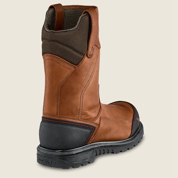 Safety Støvler Herre - Red Wing Brnr Xp - 11-Inch Waterproof Toe Pull-On - Brune/Sort - YPOLCB-189